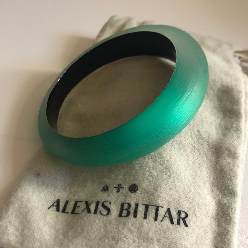 Alexis Bittar Green Lucite Bangle